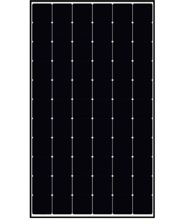 Crni monokristalni solarni modul sa preklopljenim (shingle) ćelijama u šest traka — Canadian Solar HiDM za domaćinstva